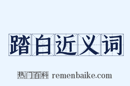 踏白近义词是什么意思的图片